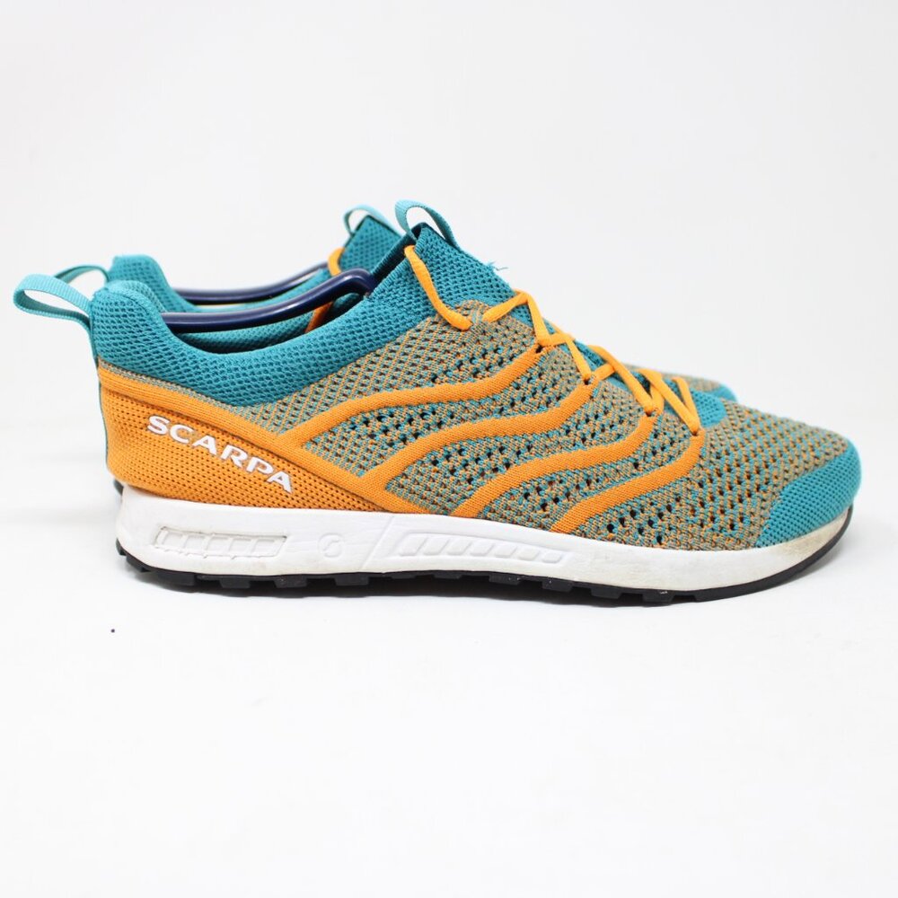 SCARPA Shoes Mens 6 1/2, Womens 7 1/2 Orange‎ & Blue Gecko Air Flip Sneakers
